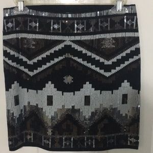 Express sequin skirt